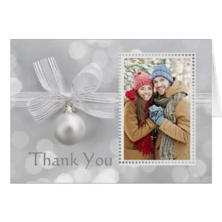 Silver Christmas Photo 結婚's Thank You