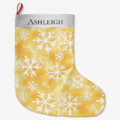 Silver Christmas Purple Pin Red Stripes ラージクリスマスストッキング (正面)