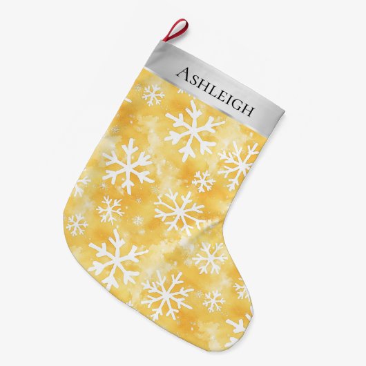 Silver Christmas Purple Pin Red Stripes ラージクリスマスストッキング (正面 (吊り時))