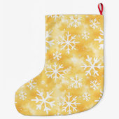 Silver Christmas Purple Pin Red Stripes ラージクリスマスストッキング (裏面)