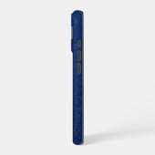 Silver Chrome Geometric Shark Blue Python iPhone 16ケース (左側面)