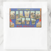 Silver City New Mexicoからの挨拶(ヴィンテージ) 長方形シール (バッグ)