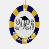 Silver Class of 2025 (Add Name)卒業 セラミックオーナメント (右)