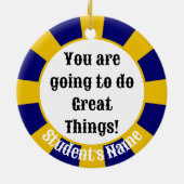 Silver Class of 2025 (Add Name)卒業 セラミックオーナメント (裏面)