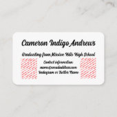 Silver Class of 2027 Graduation エンクロージャーカード (裏面)