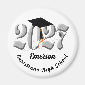 Silver Class of 2027 Graduation マグネット (正面)