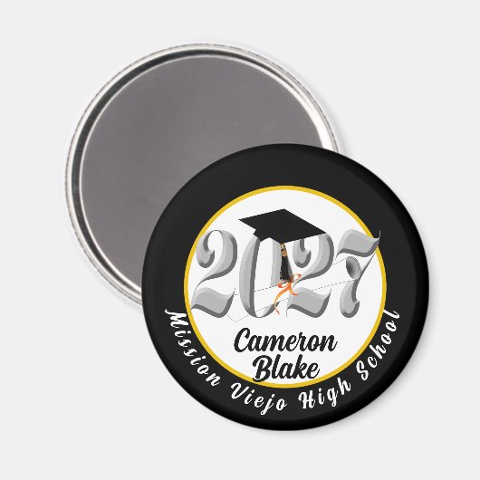 Silver Class of 2027 Graduation マグネット (正面/裏面)