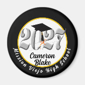 Silver Class of 2027 Graduation マグネット (正面)