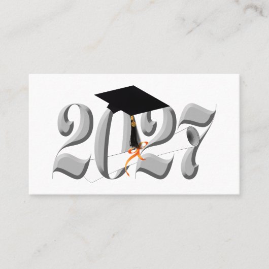 Silver Class of 2027 Graduation 名刺 (正面)