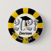Silver Class of 2027 Graduation 缶バッジ (正面)