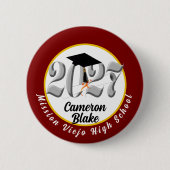 Silver Class of 2027 Graduation 缶バッジ (正面)