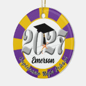 Silver Class of 2027 Photo Graduation セラミックオーナメント (左)