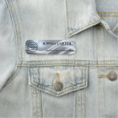 Silver Cloth Classic Name Badge Custom 名札 (インサイチュ)
