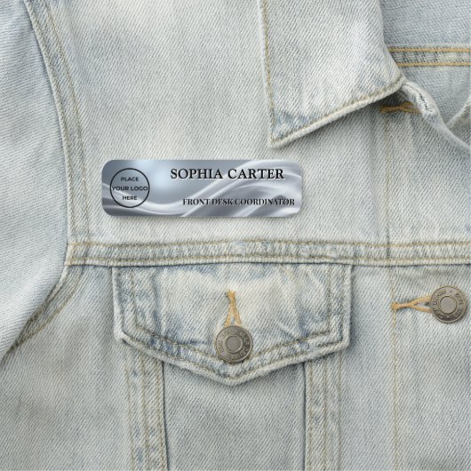 Silver Cloth Classic Name Badge Custom 名札 (インサイチュ)