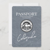 Silver Colorado Passport日付の保存 セーブザデート (正面)