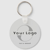 Silver Company Businessにおける両面ロゴおよびQRコード キーホルダー (正面)