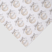 Silver Cream Bows Ornaments Christmas 薄葉紙 (詳細)