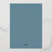 Silver Cross Boy dusty Blue foil Invitation 箔招待状 (裏面)