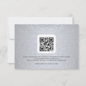 Silver Damask Wedding RSVP Response Card (裏面)