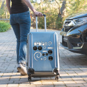 Silver Debian Linuxロゴシール シール (スーツケースインサイチュ)