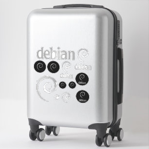 Silver Debian linuxロゴステッカー シール