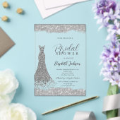 Silver Diamond Dress Sparkle Frame  アクリル招待状 (インサイチュ (ウェディング))