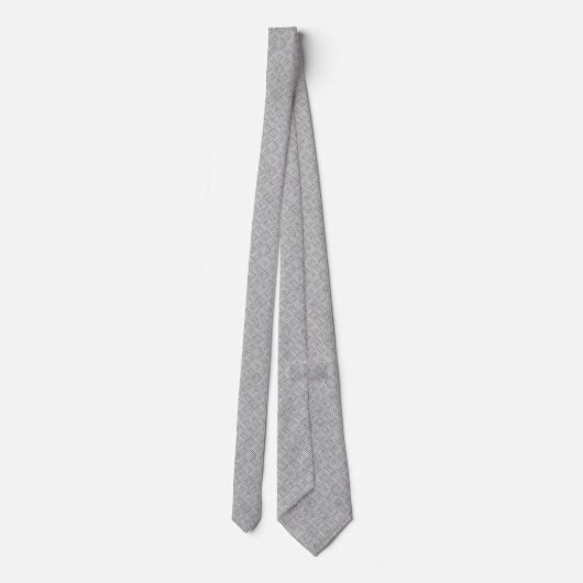 Silver Diamond Geometric Pattern ネクタイ (裏面)