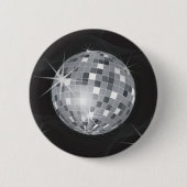 silver disco ball 缶バッジ (正面)