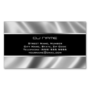 Silver DJ磁気名刺 マグネット名刺