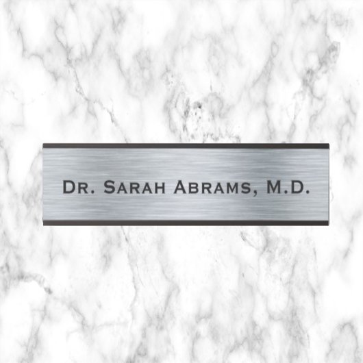 Silver Doctor Doctor's Door Sign Name Plate サインプレート