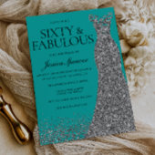 Silver Dress Elegance 60 & Fabulous! 60th Birthday 招待状