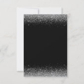 Silver Dress Faux Glitter Quinceanera  出欠カード (裏面)