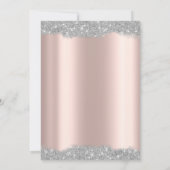 Silver Dress Sparkle Frame Rose Gold  招待状 (裏面)