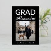 Silver DVM Veterinary Medicine Graduation Party 箔招待状 (立ち正面)