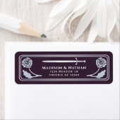 Silver Eggplant Medieval Fantasy Sword Wedding ラベル (インサイチュ)