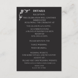 Silver Elegance Collection Wedding Details Card エンクロージャーカード