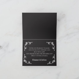 Silver Elegance Collection Wedding Folded サンキューカード