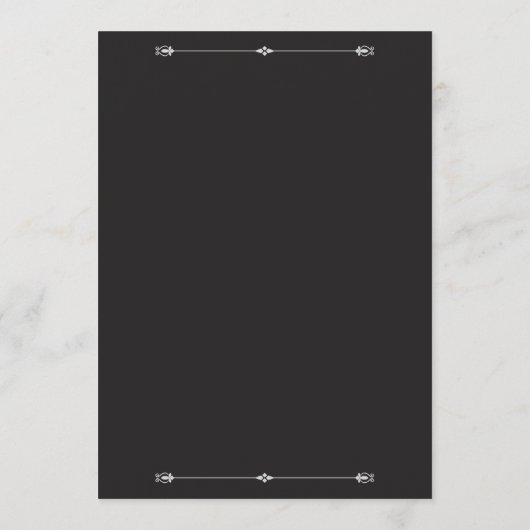 Silver Elegance Collection Wedding Invitation 招待状 (裏面)