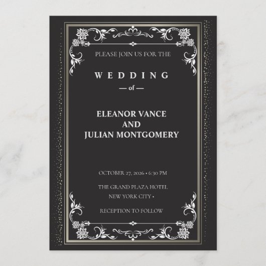 Silver Elegance Collection Wedding Invitation 招待状 (正面)