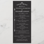Silver Elegance Collection Wedding Menu Card メニュー (正面)