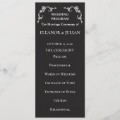 Silver Elegance Collection Wedding Program Rack プログラム (正面)