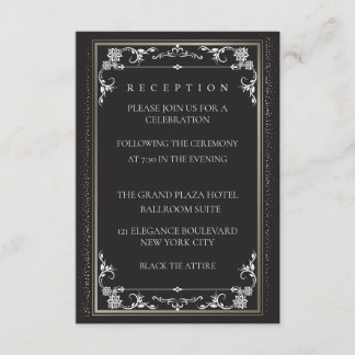 Silver Elegance Collection Wedding Reception Card エンクロージャーカード