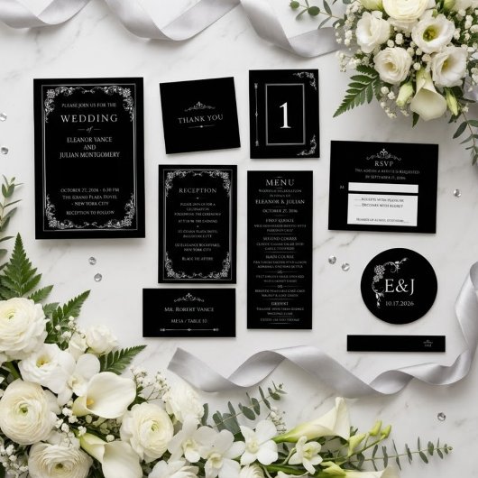 Silver Elegance Collection Wedding Save the Date セーブザデート