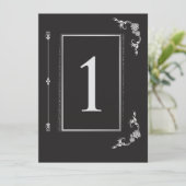 Silver Elegance Collection Wedding Table Number 招待状 (スタンド正面)
