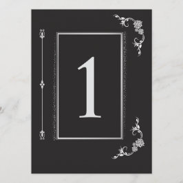 Silver Elegance Collection Wedding Table Number 招待状