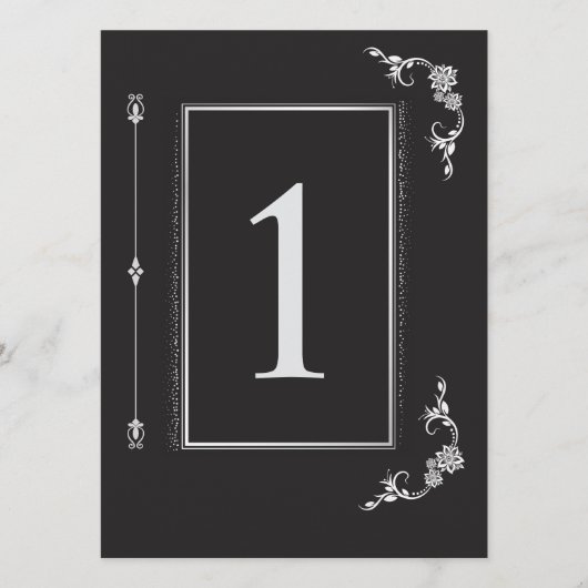 Silver Elegance Collection Wedding Table Number 招待状 (正面)