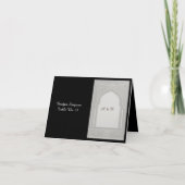 Silver Embossed Floral Arch Wedding guest card サンキューカード (正面)