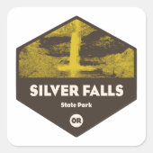 Silver Falls State Park Oregon スクエアシール (正面)