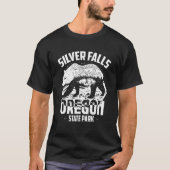 Silver Falls State Park Oregon Grizzly Bear Campin Tシャツ (正面)
