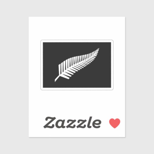 Silver fern flag (NZ) シール (シート)